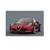  BITTU Poster per auto sportive per Alfa Romeo 4c Concept Racing Car Supercar pittura decorativa su tela da parete e arte Picture Family Camera Decor 30 x 45 cm