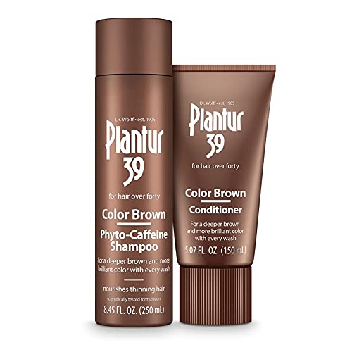 Plantur 39 Color Brown Intensity Set - Phyto-Caffeine Shampoo (8.45 Fl Oz) And Conditioner (5.07 Fl Oz) #TOP7