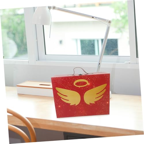 Boîte à dragées mariage Healvian, mini valise carton rouge pour table de fête