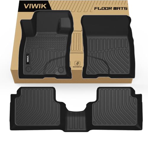 VIWIK Ford Maverick Floor Mats 2026-2022 Not Hybrid- All Weather Custom Fit for 1st & 2nd Row TPE 3D Scanning Design Non-Slip Waterproof Easy to Clean Durable Odorless