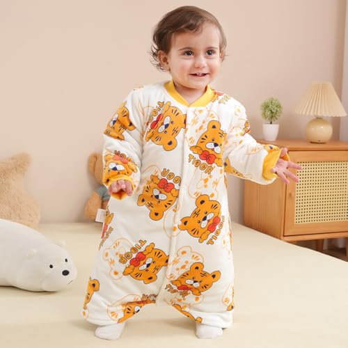 Soft Sleeping Bag for Infants and Toddlers, Wearable Baby Blanket Sleeping Bag for Spring, Autumn, Winter Split Legs for Toddlers All Seasons (100 Yards)
