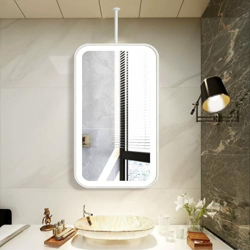 Miroir suspendu salle de bain à intensité variable contre le manque d'éclairage - 2