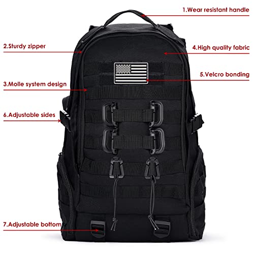 Tactical Backpack For Men, 30-35L Molle Backpack Small Tactical Backpack Assault Bag Samurai Tactical Backpack For Utdoor Hiking Hunting Tactical #TOP5