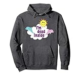 I'm Dead Inside Pastel Goth Dolphins Meme Sarcastic Quote Pullover Hoodie