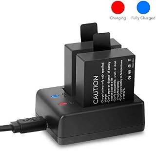 WOLFANG Action Cam Battery Charging Set with Two 1350 mAh Batteries and USB Charger for Wolfang GA100 / GA200 / GA300 / GA320