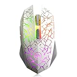Diseño único: La forma ergonómica y el tacto suave lo hacen sentir cómodo en su mano. La luz suave ilumina el mouse en la oscuridad, se puede apagar con el interruptor de la luz inferior.