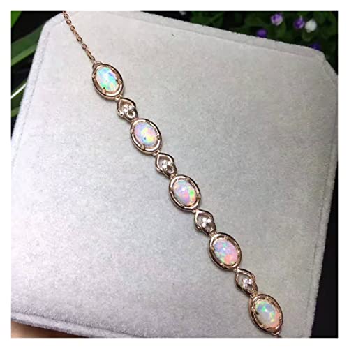 Bracelet Opale Multicolore Naturelle, pierres précieuses et Argent 925 pour femme élégante