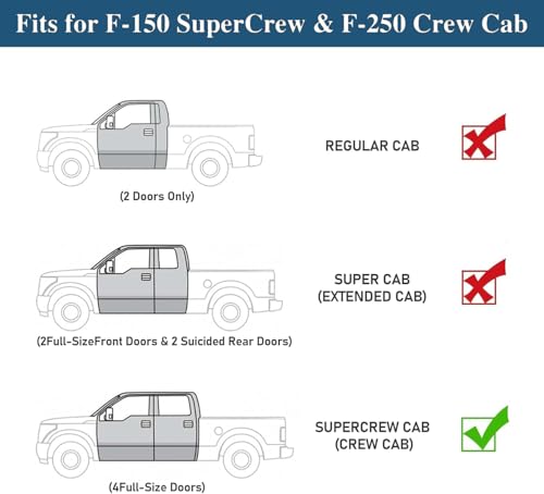 Estribos laterales Hooke Road para Ford F-150 y F-250 miniatura 2