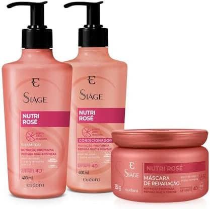 Eudora Kit Siàge Nutri Rose: Shampoo 400ml + Condicionador 400ml ...