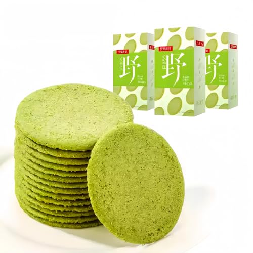 WSYLS - Croustillants Et Moelleux, Biscuits Au Matcha -Sans Gluten, Végétaliens - Parfaits Pour Le Thé, Une Collation Saine Avec De La Poudre De Thé Vert 40g*3