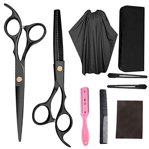 Preisvergleich Produktbild Haarschere Set, Scharfe Friseurscheren, Perfekter Effilierschere Premium Haarschneideschere Licht Einseitiger Effilierer - Profi Friseur Schere Haare Friseurschere Haarschnitt Haarschneideset