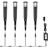 CISLAN Garden Lights - 3W 12V Low Voltage Outdoor LED Landscape Lights, IP65 Waterproof, for Patio, Deck, Yard, Garden, Driveway, Pool Area (4 Pack)