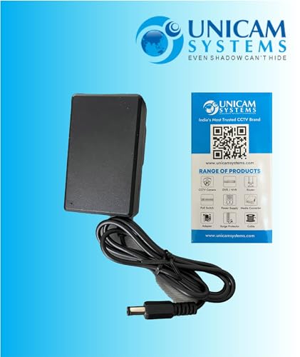 Image of 12V 2A Power Adapter for CCTV Camera, DVR, NVR, WiFi Router, Set Top Box, LED Strip Light, Motor, Car & Bike Toys | 100-240V AC Input | Black