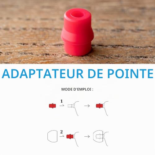 Final Kit d'embouts en Silicone de Type E avec étui et Adaptateur Compatible avec 1More, AKG, Audio-Technica, Beats, Campfire Audio, Empire Ears, Shure, Sony, Westone - Grand Noir + Noir/Rouge – vue 5