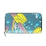 Typ: Lange Geldbörse mit Reißverschluss, insgesamt 12 Kartenfächer, 3 Bargeldfächer, 1 Fach mit Reißverschlüssen.