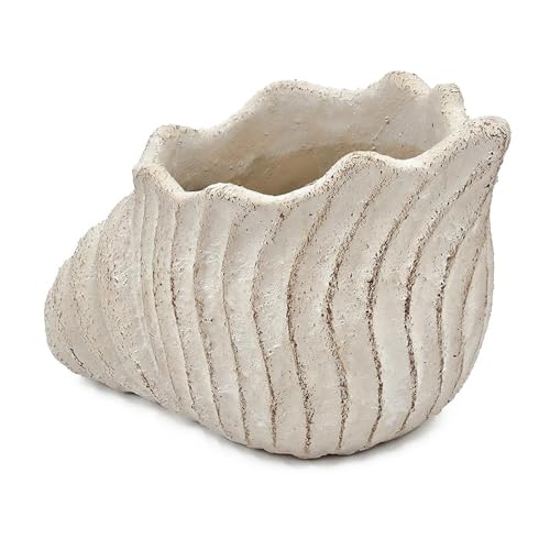 Pots de fleurs amusants pot de fleurs coquillage sable ciment
