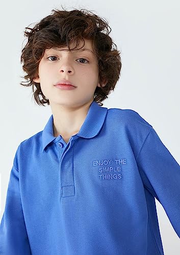 Camisa Polo Infantil Menino Em Malha Piquet - Azul 016