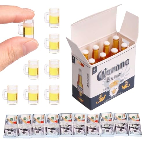 FTYHXP 1/6 Scale Accessories Mini Props Miniature Beer Bottl