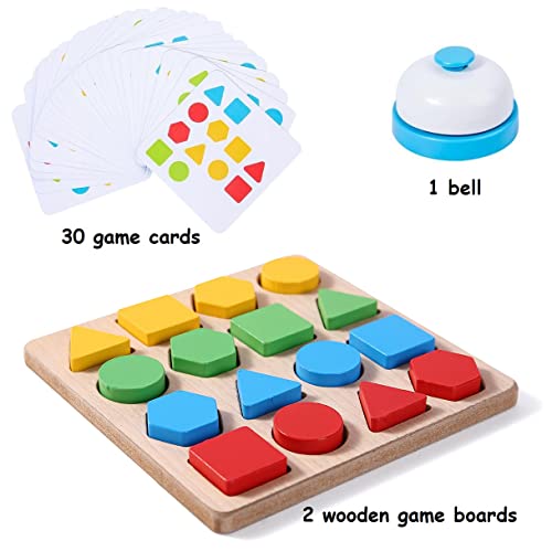 Wooden Puzzles Shape Color Matching miniatura 4