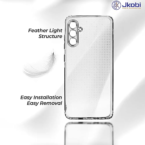 Image of Jkobi Back Cover for Samsung Galaxy A13 5G (Silicone Clear Shockproof Case with Camera Protection | Soft and Flexible | Transparent)