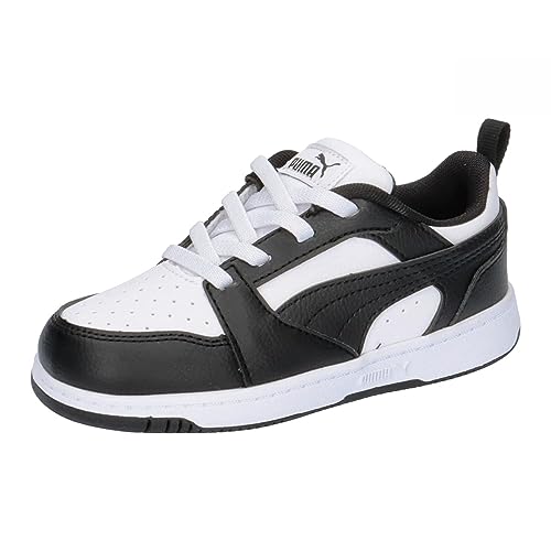 Puma Unisex Kinder Rebound V6 Lo Jr Sneaker, Puma White Puma Black, 38 EU