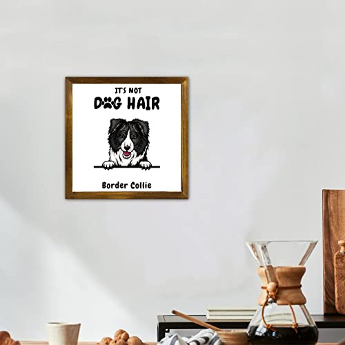 Panneau en bois Border Collie pour décoration murale rustique de salon - 5