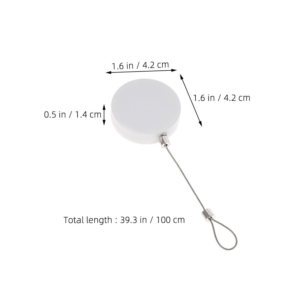 jojofuny 1 juego de cable retráctil con carcasa Abs, cuerda de seguridad con función de recuperación automática para protección antirrobo de dispositivos digitales y accesorios para exhibiciones