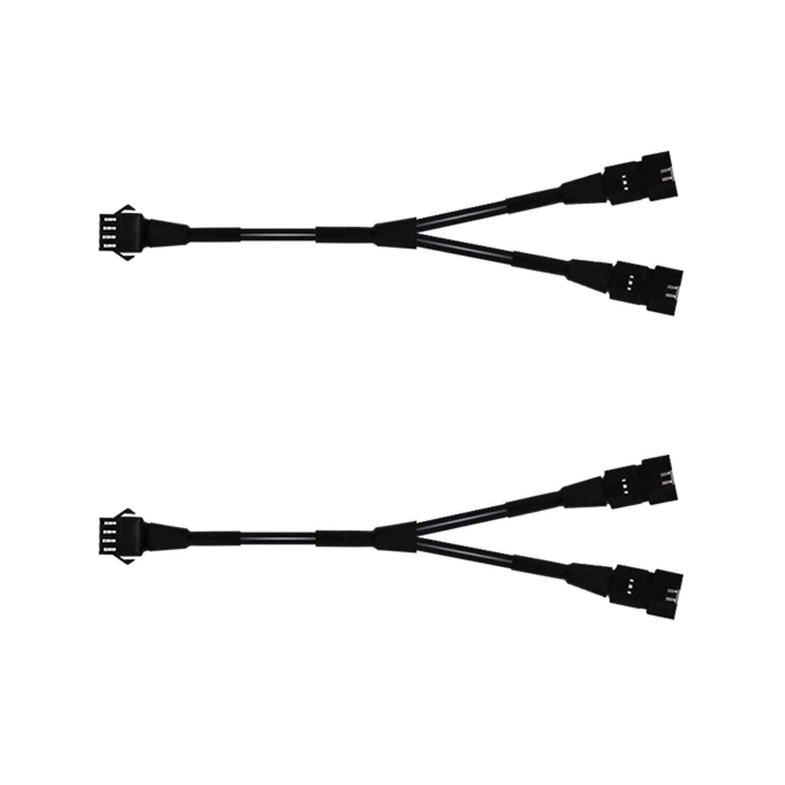 2PCS 1 Female to 2 Male Splitter Y Cable for Use with 5050 LED SMD RGB NEON Accent Kits for LED Motorcycle ATV Car Light Multi-Color Neon Strip Light