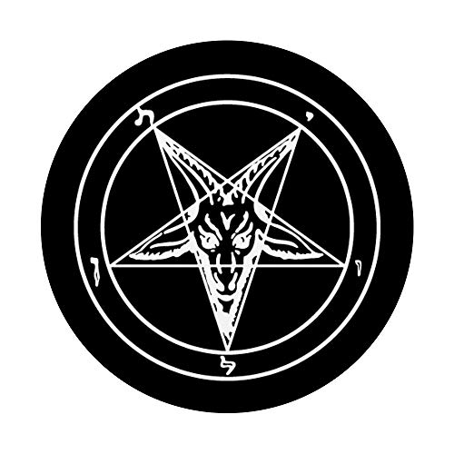 Pentagram Satanic Black Star Motive With Baphomet Goat Head Popsockets Popgrip: Swappable Grip For Phones & Tablets #TOP2