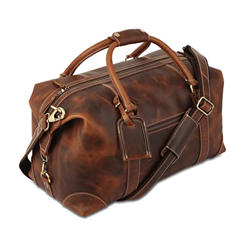 KomalC Buffalo Leather Travel Duffel