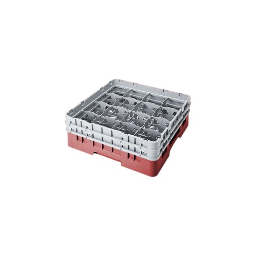 Camrack Glass Rack, W/2 Extenders, Full Size, 16 Compartments, 4-3/8'' Max. Dia., 5-1/4'' Max. (4 Pieces/Unit)