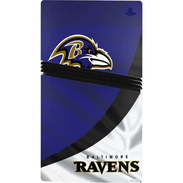 Skinit Decal Gaming Skin Compatible with PS5 Pro Console - Officially Licensed NFL Baltimore Ravens Design