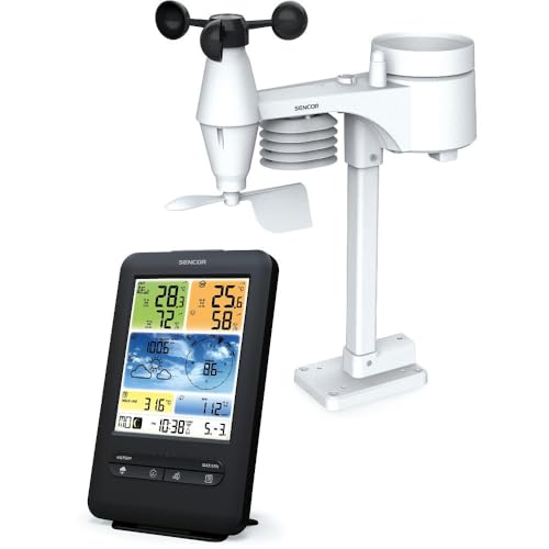 Wetterstation mit Außensensor 5-in-1 WiFi Wissenschaftliche Umgebungstemperatur Barometer Hygrometer Windmesser Sonneneindex UV-Vorhersage Wireless Alarm für den BAU Heimbüros Wetterstation mit Außensensor 5-in-1 WiFi Wissenschaftliche Umgebungstemperatur Barometer Hygrometer Windmesser Sonneneindex UV-Vorhersage Wireless Alarm für den BAU Heimbüros