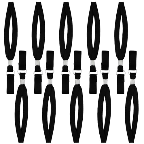 ZZHXSM 10PCS Nylon Hiking Pole Wrist Lanyard Length 9.8 inches Retractable Elastic Walking Pole Wrist Strap Walking Pole Accessory Replacement Piece For Outdoor Adventure Hiking Black