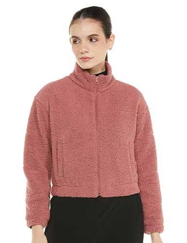 Image of Qube By Fort Collins Women's Women's Crop Fur Jacket - Trendy Winter Wear for a Chic Look