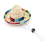 Lustiger Hund Sombrero Hut, Verstellbare Chihuahua Cosplay Cap, mexikanisches Party-Kostüm, Kleidung Dekoration für Haustier Hunde Geburtstag Weihnachten und Halloween