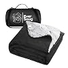 EverSnug Sherpa Waterproof Camping Blanket – Extra Thick and Warm, Large Sherpa Fleece Outdoor Blanket for Camping, Picnics, Beaches, Stadiums, Pets – Washable and Windproof for Cold Weather (Black)