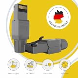 RedStar24 Wtyczka RJ45 CAT 7 CAT 8 wtyczka sieciowa do kabli instalacyjnych CAT8 CAT7 CAT6a LSA konfekcjonowana w polu wtyczka zaciskowa LAN ekranowana do 40 Gbps 2000 MHz 4 sztuki