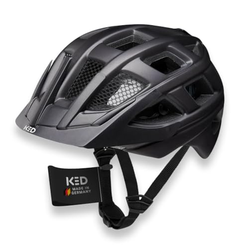 KED Kailu Jugend MTB Helm – Robuster Mountainbike-Helm Mit K-FIT Anpassungssystem Und Sicherer Gurtführung | Farbe: Black Matt | Größe: 53-59 (M)
