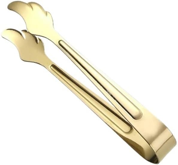 Stainless Steel Food Tongs Multi Purpose Food Tongs Barbecue Tongs Stainless Steel Steak Tongs Stainless Steel Durable Versatile Use Kitchen Cooking Utensils Party Buffet Clip Kitchen Accessories(Gold