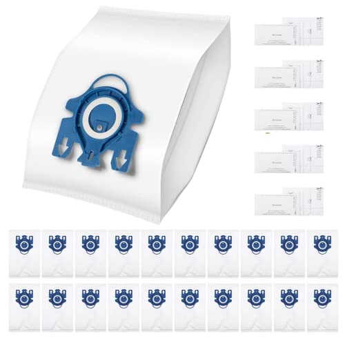 Lebenswuerze 20X Gn Vacuum Cleaner Bag For Miele Vacuum Cleaners S2, S5, S8, Classic C1, Complete C2 And Complete C3 Etc., Vacuum Bags With 5X Motor Filter(Blue) #TOP25