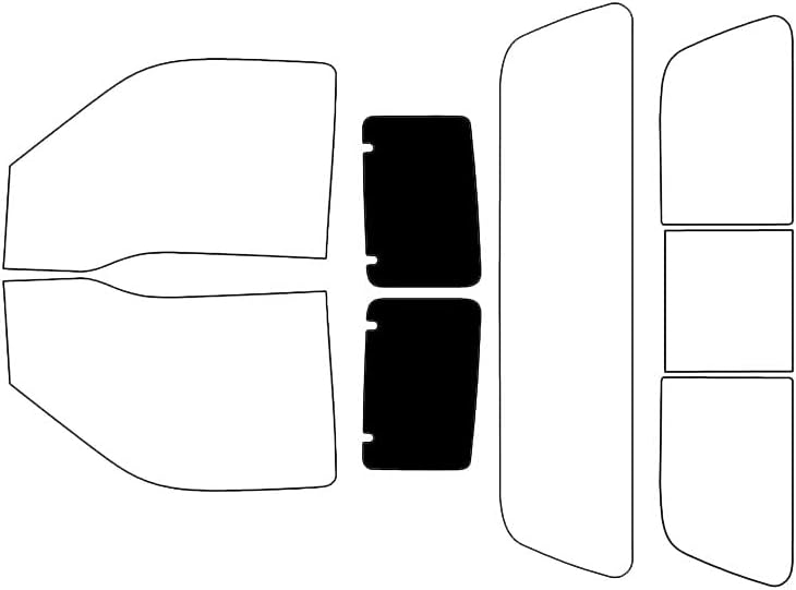 Rvinyl Window Tint Kit Compatible with Ford F-250 2008-2016 2 Door - Black 5% - Single Ply No Bubble Film - Do it Yourself Vehicle Back Precut Kit