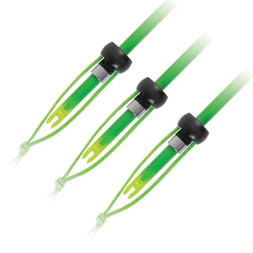 TRUGLO Bowfishing Slide Safety System for Arrow - Preventing Potential Accidents Includes 3 Nocks, 3 Arrow Slides & 3 Slide Stops