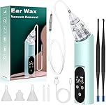 Ear Wax Vacuum Removal Tool, 6 Gear Strong Suction Electric Ear Cleaner Ear Vacuum Wax Remover, USB Charge Ear Wax Suction Removal Kit, Reusable Ear Suction Vacuum Device for Adults and Kids