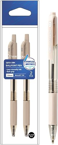 Deli Ballpoint Pen 1.0mm Black Ink 2 Pcs