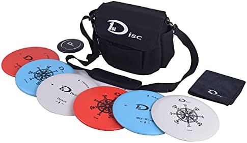 Disc Golf Starter Set-2 PCS Putter, 2 PCS Mid-Range, 2 PCS Driver, 1 Mini disc，1 Towel with Bag