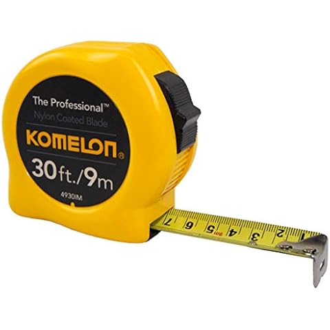 Komelon 4930IM The Professional 30-Foot Inch/Metric Scale Power Tape, Yellow Cover