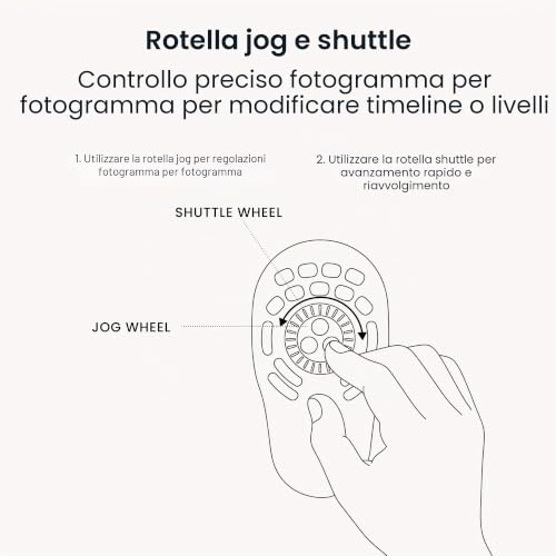 Contour Shuttle PRO v2 - Controller multimediale con Jog Wheel e 15 pulsanti programmabili, ideale per editing video, audio e fotografico, compatibile con Mac e PC - Black