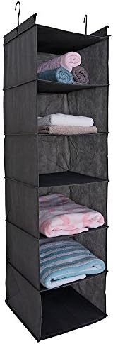 MAX Houser 6-Shelf Hanging Closet Organizer (Gray)