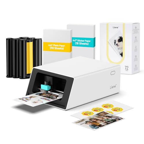 Liene PixCut S1 Photo Pro Pack - All-in-One Photo Sticker Printer and Cutter for High-Volume Printing, Professional-Grade Photos & Custom Stickers